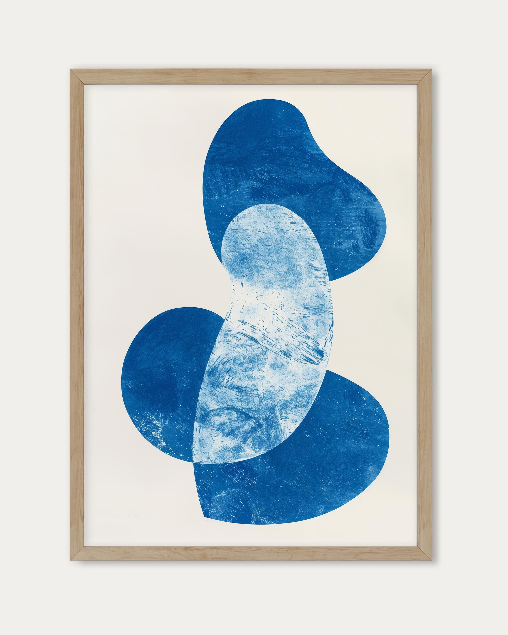 Blue Abstract Whale Wall Art