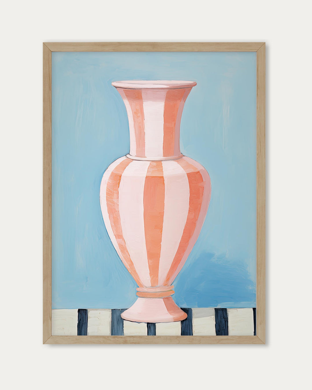 Stripy Vase Wall Art Print