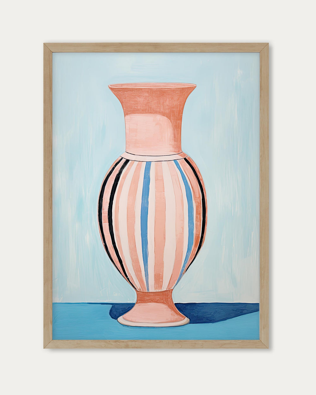 Stripy Vase II Wall Art Print