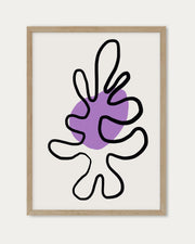 Abstract Shape Purple Wall Art