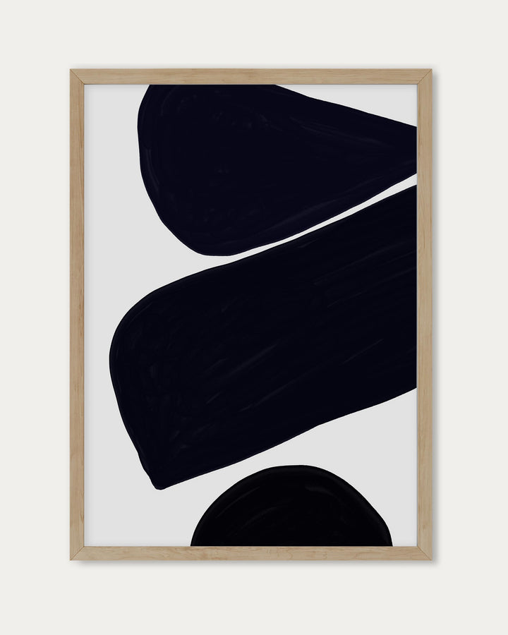 Balancing Shapes Monochrome Wall Art