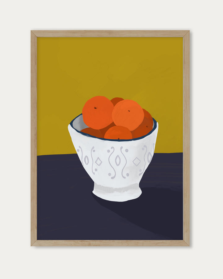 Oranges In a Bowl Wall Art
