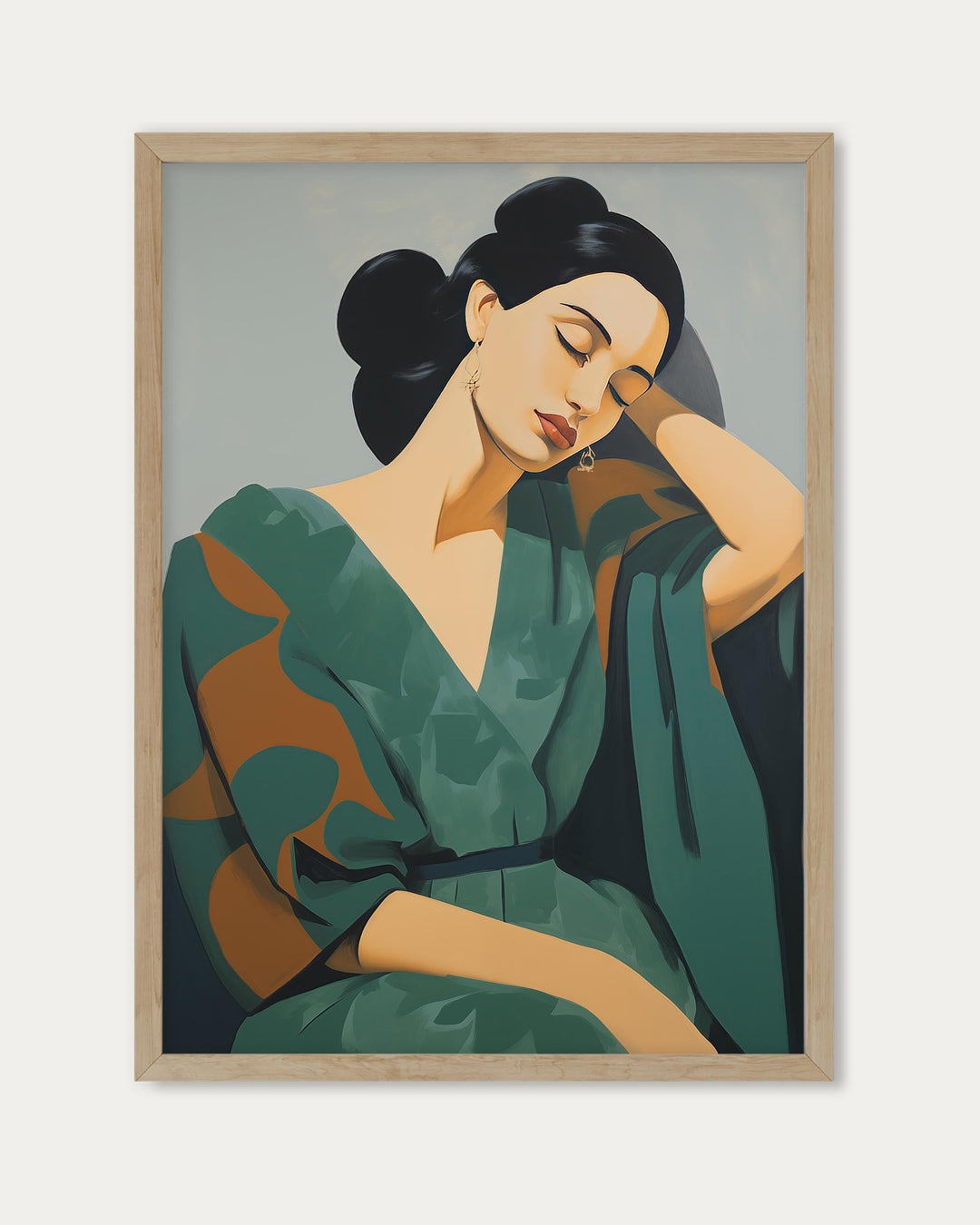 Green Dress Wall Art Print