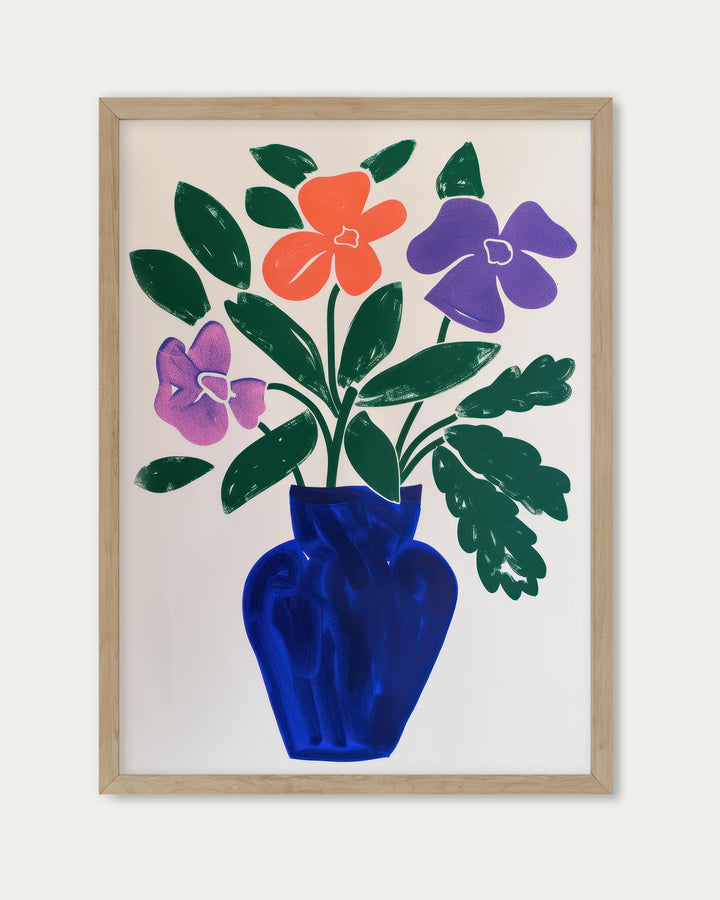 Blue Vase Sketch Art Print
