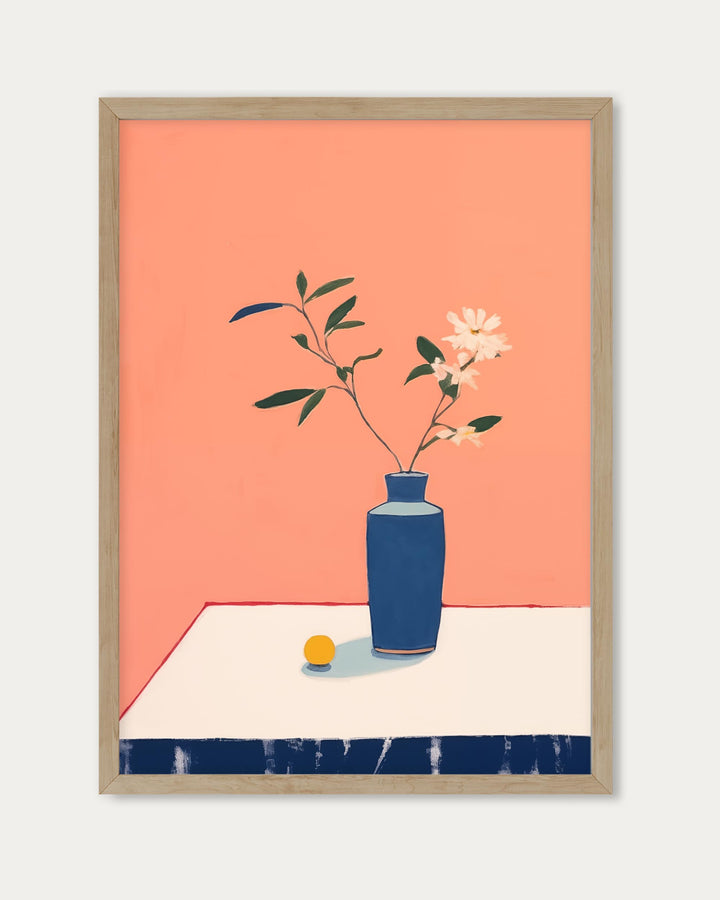 Marble & Flower Pot Art Print