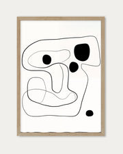 Monochrome Line Art Print