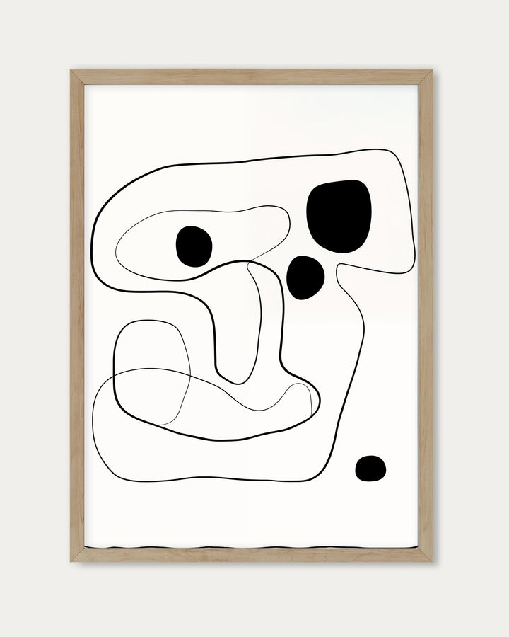 Monochrome Line Art Print