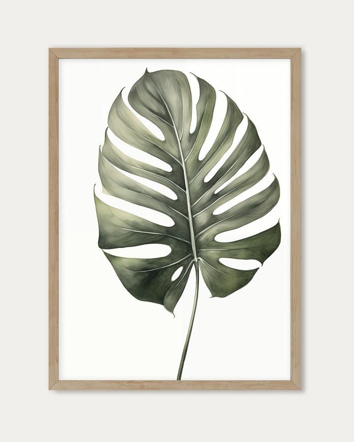 Monstera Leaf Wall Art Print