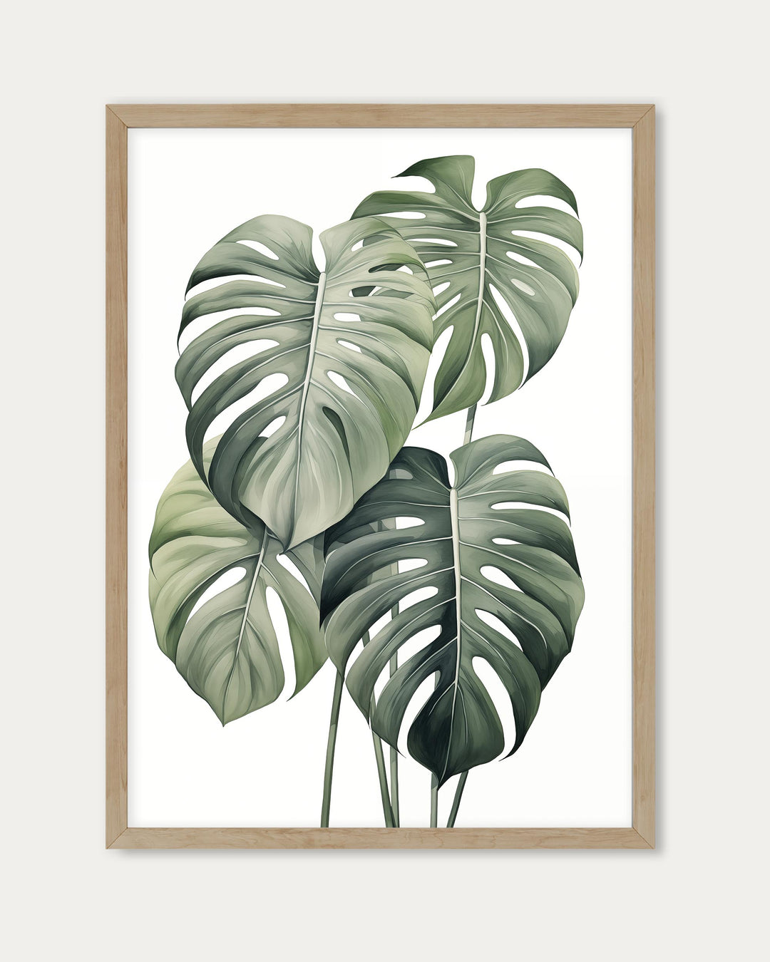 Monstera Leaves Wall Art Print