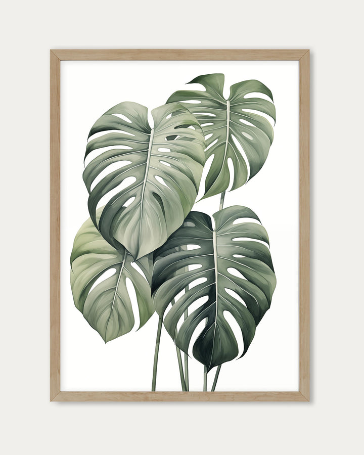 Monstera Leaves Wall Art Print