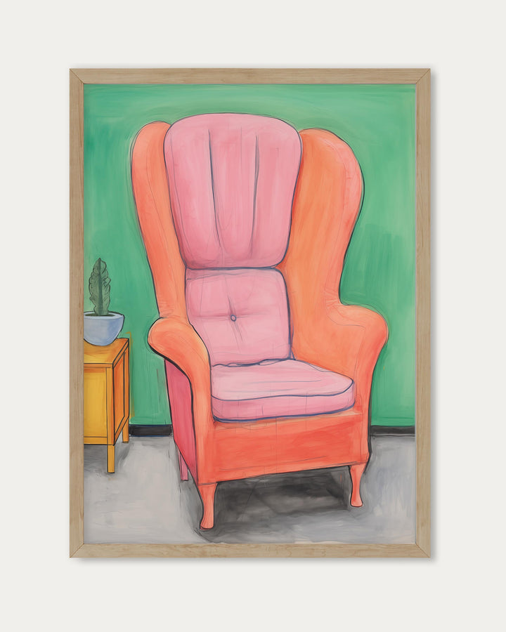 Orange Chair Wall Art