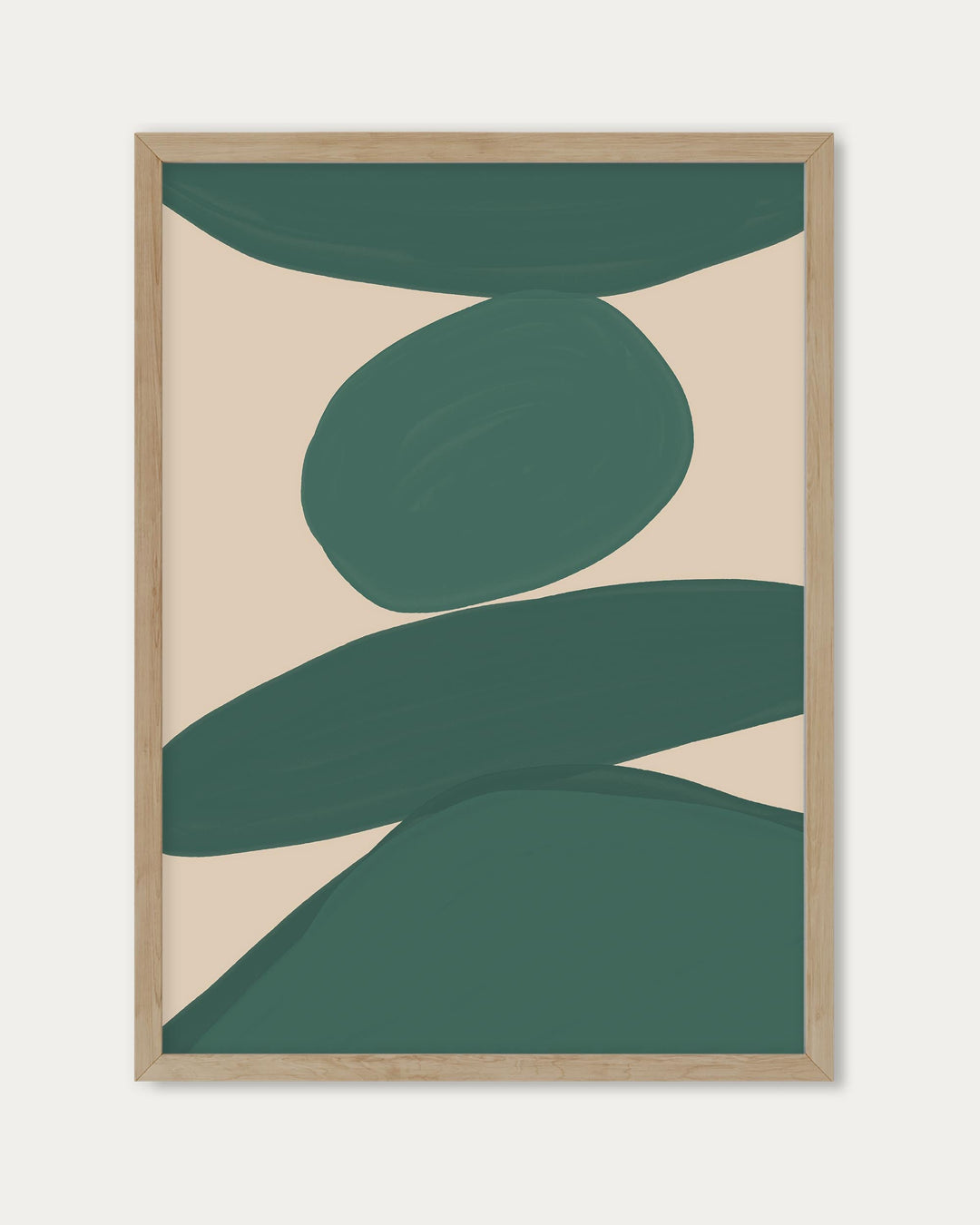 Green Organic Shapes Wall Art