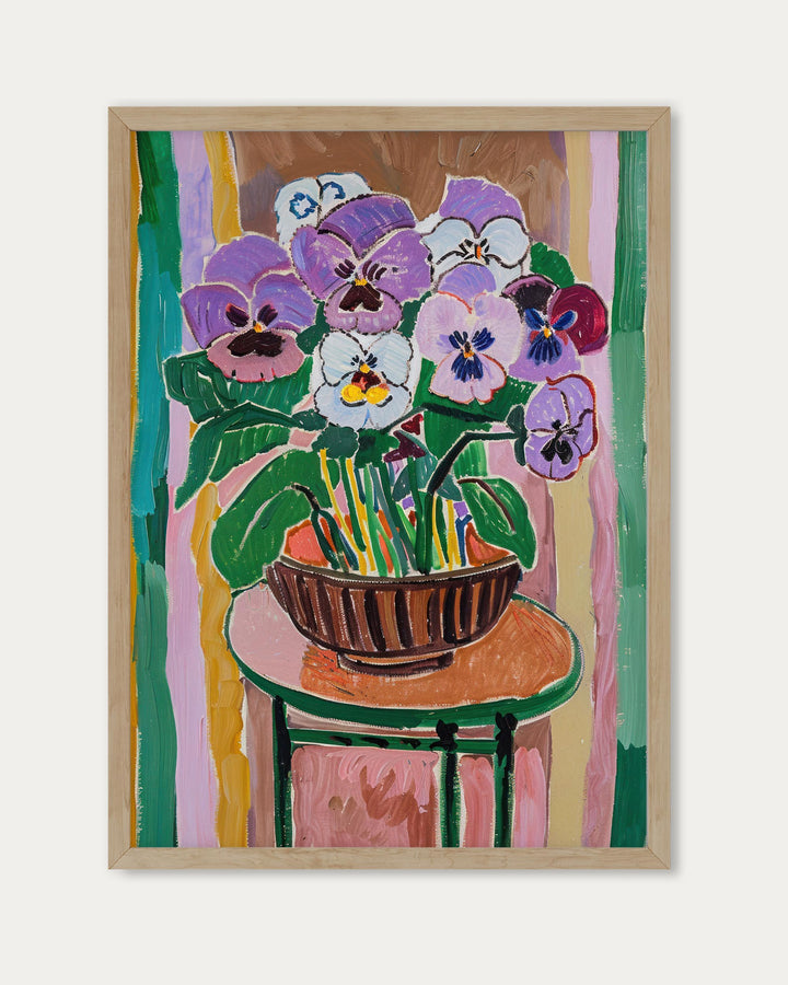 Vintage Flowers Sketch Wall Art