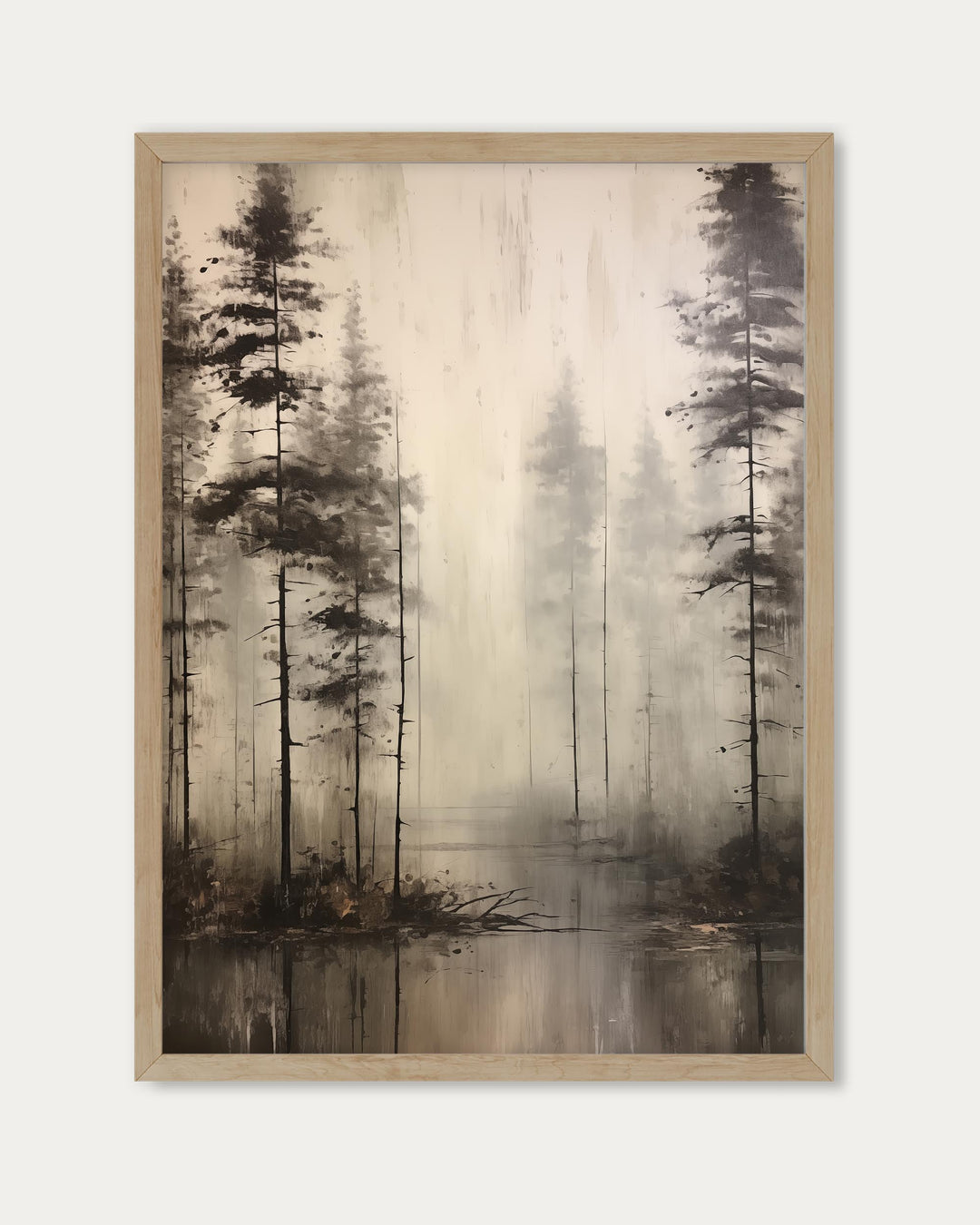Foggy Lake Wall Art Print