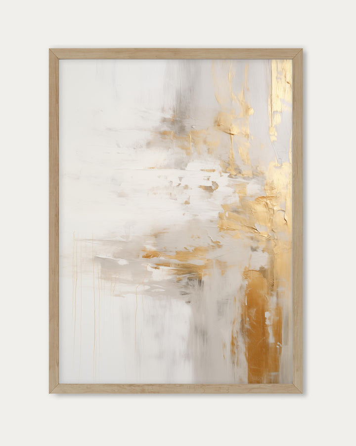 Abstract Golden Shore Art Print
