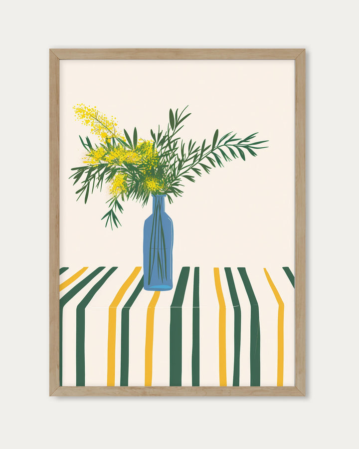 Stripy Table Wall Art Print
