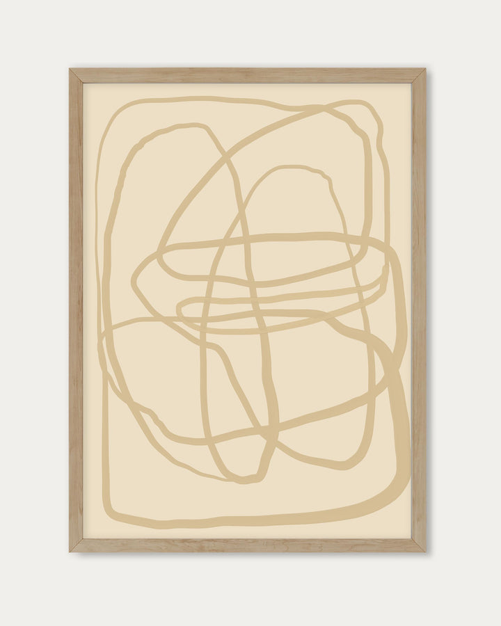 Golden Lines Wall Art Print