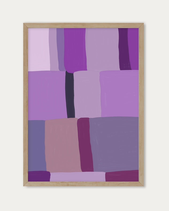 Purple Blocks Wall Art