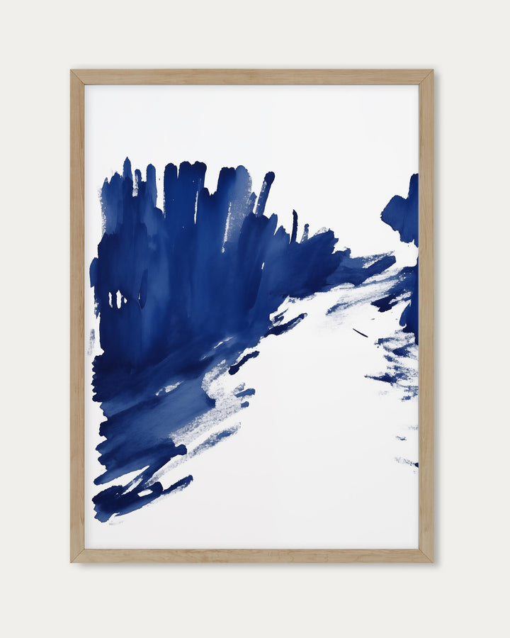 Blue Brushstrokes Art Print