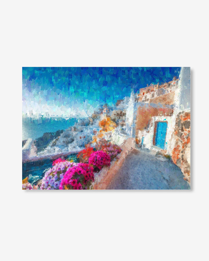 Santorini View Over The Bay Art Print