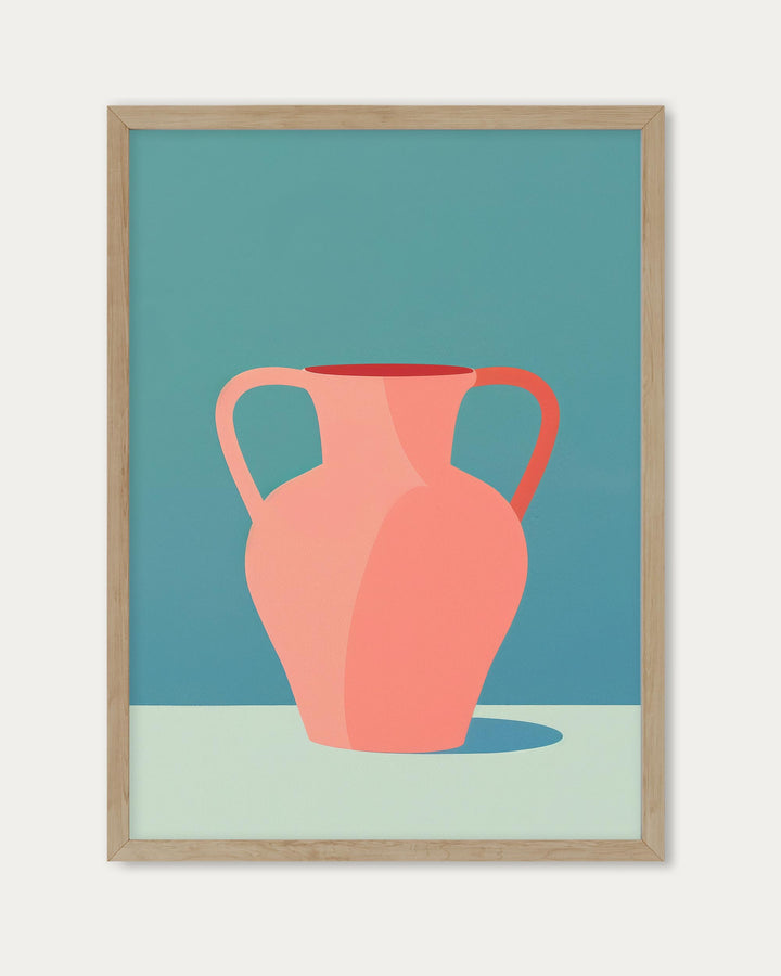 Blue And Pink Still Life Wall Art Print