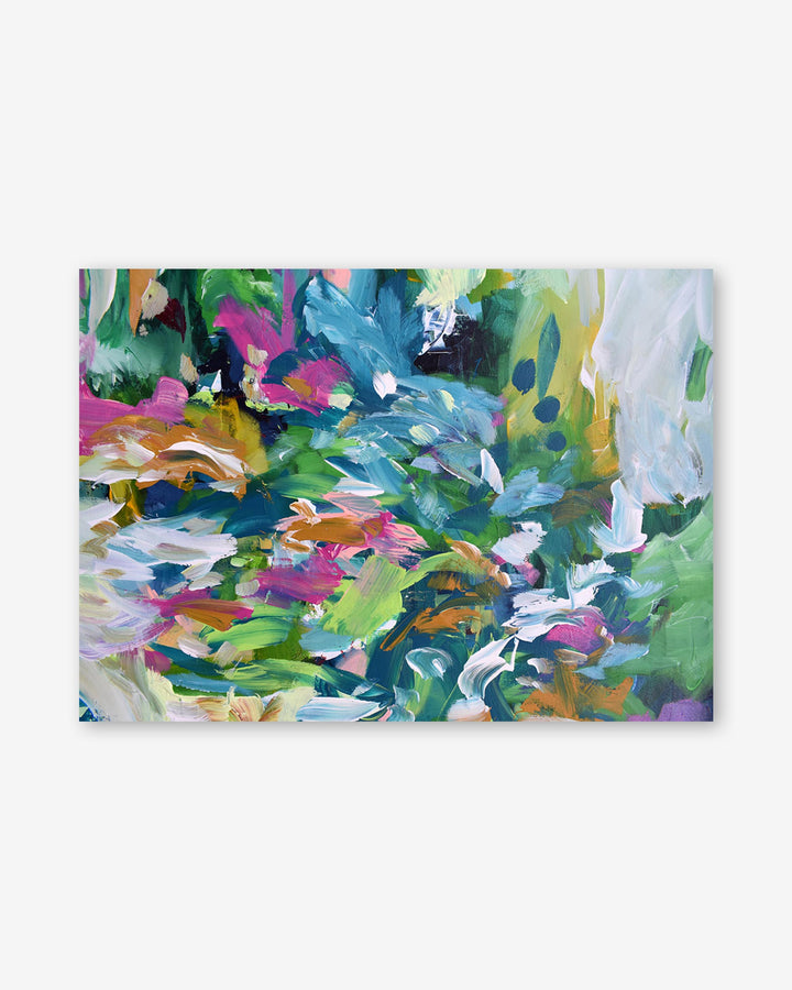 Colorful abstract painting on a white background