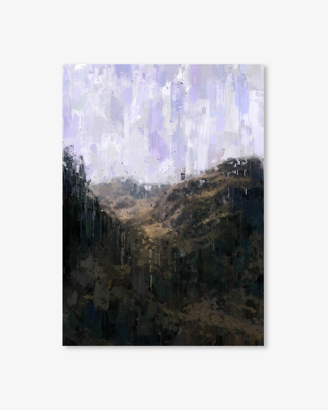 Valley with mountains and a blue sky with clouds