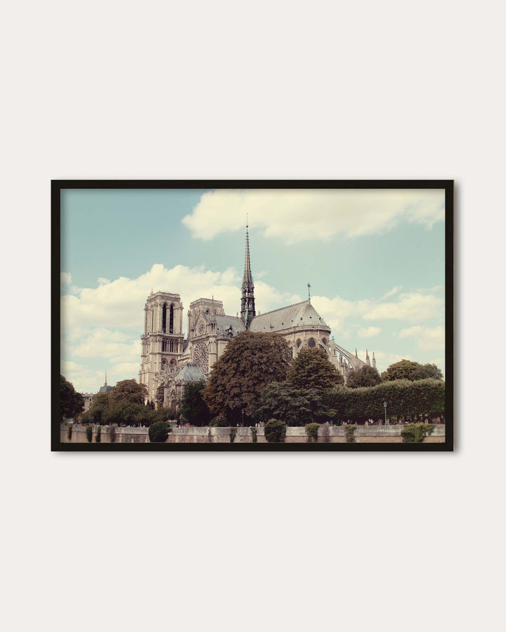 Paris Cathedral Art Poster