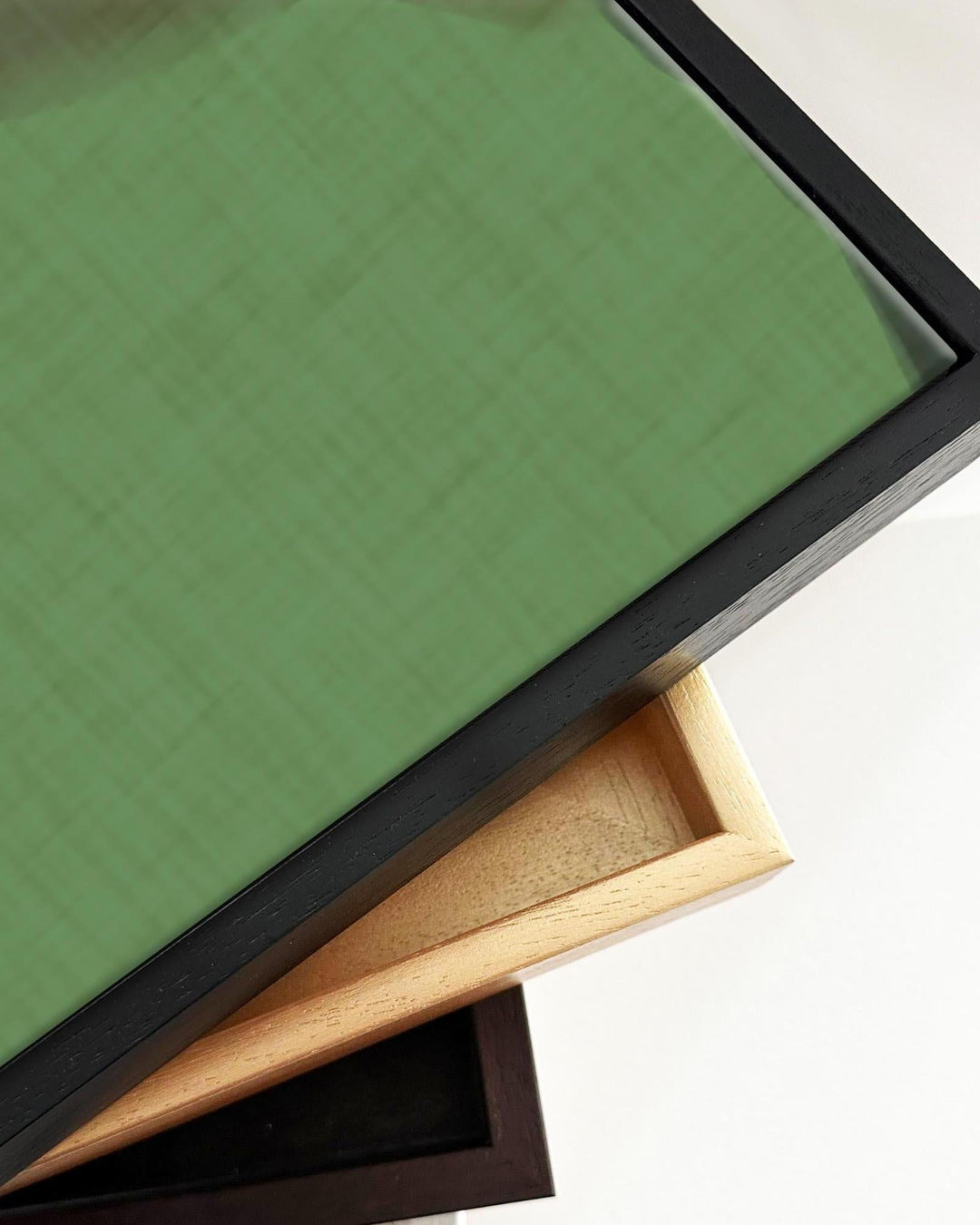 Rothko Green Framed Canvas-Abstract House