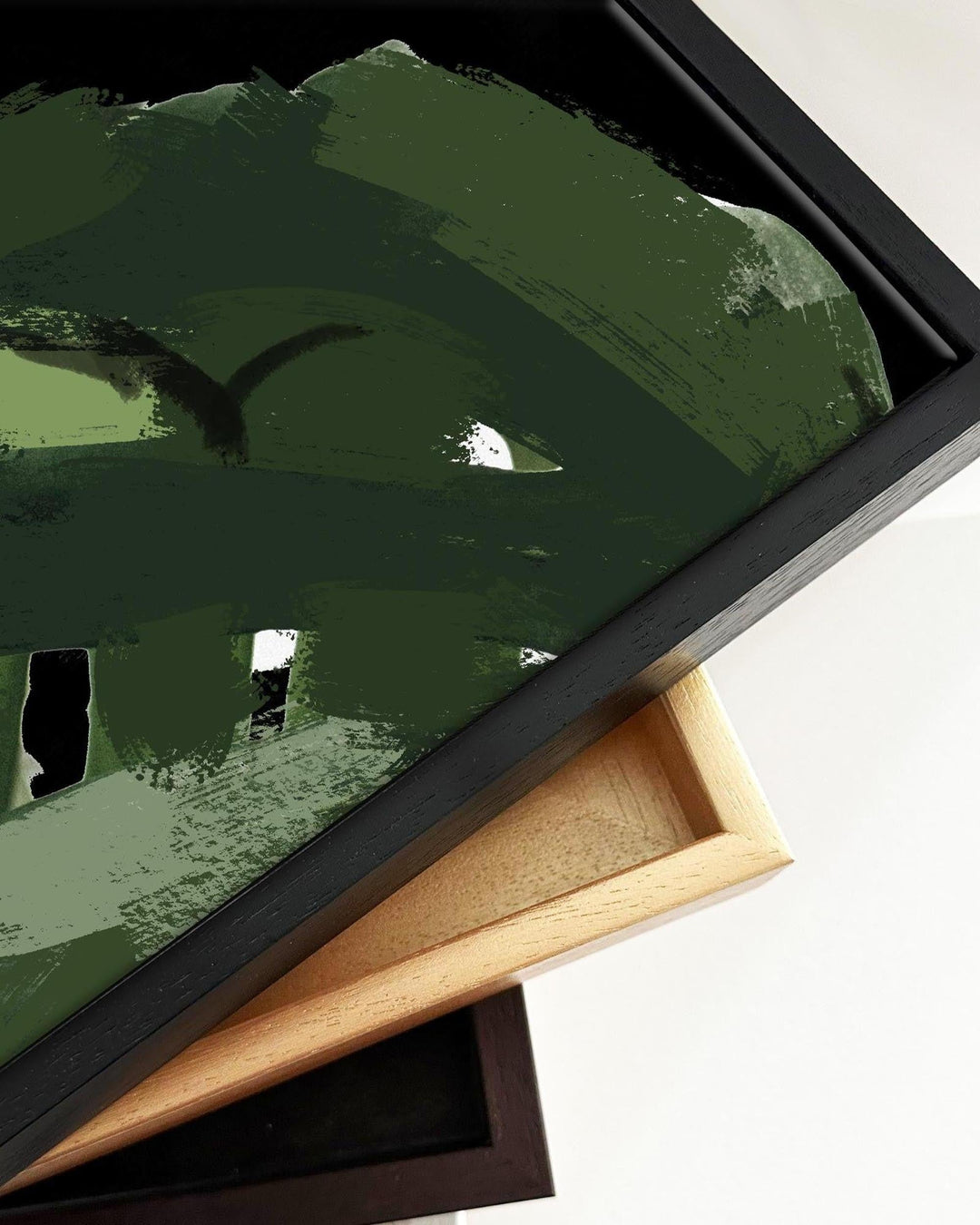 Monstera Noir Framed Canvas-Abstract House