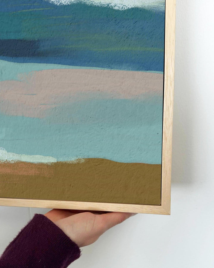 Blue Skies Over The Sea Canvas Art-Abstract House