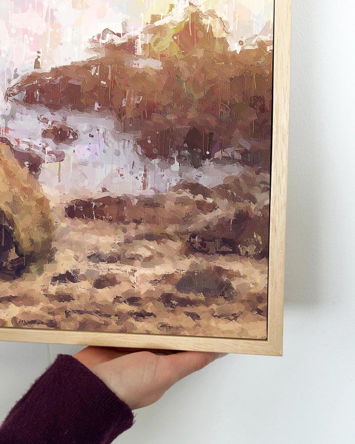 Rocks On The Beach Framed Canvas-Abstract House