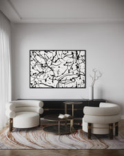 Monochrome Splatter II Canvas Art