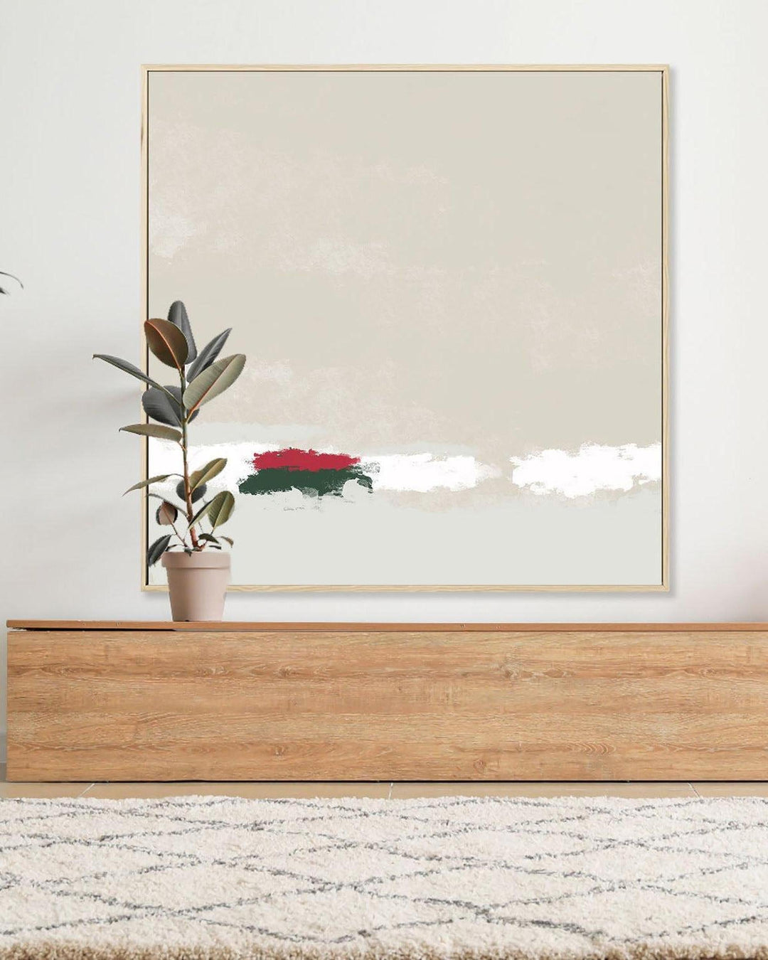 Solstice Framed Canvas-Abstract House