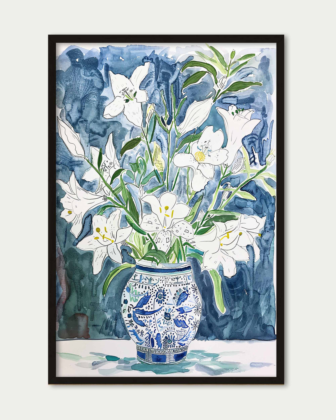 White Flowers Wall Art