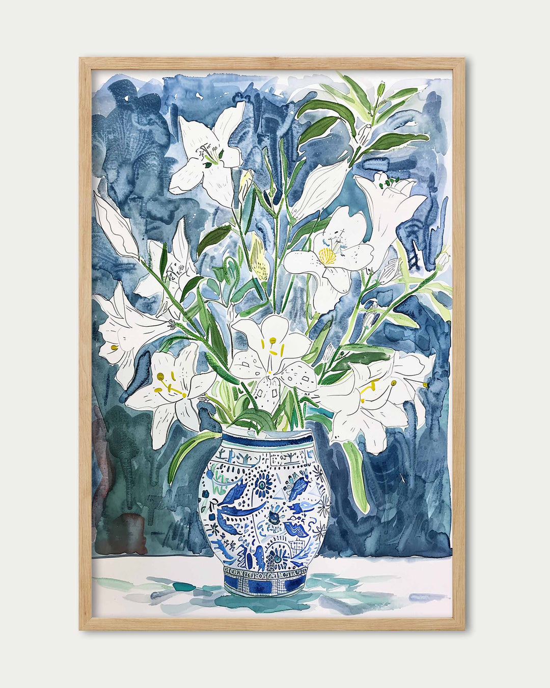 White Flowers Wall Art