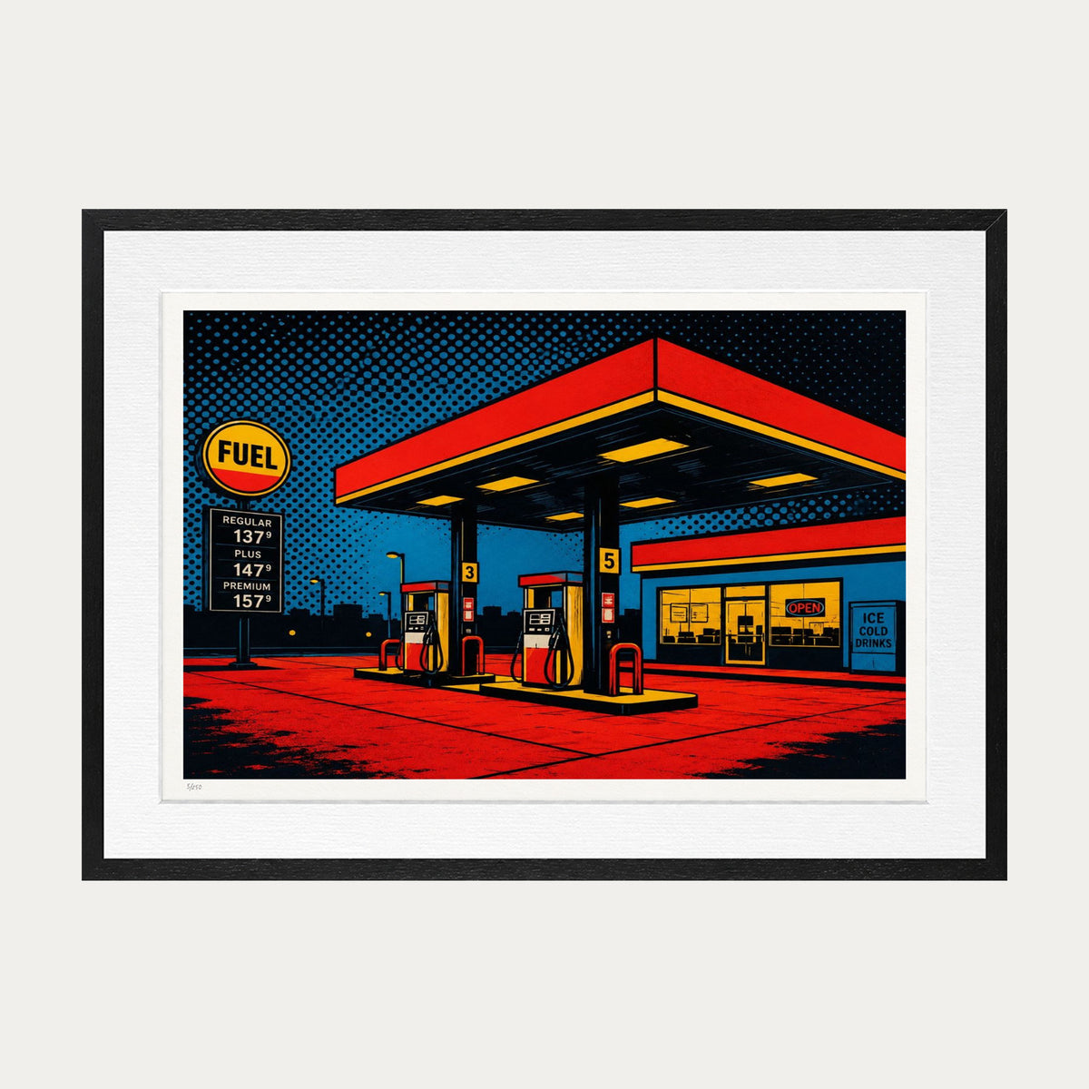 At The Pump | Limited Edition Print — Black Frame