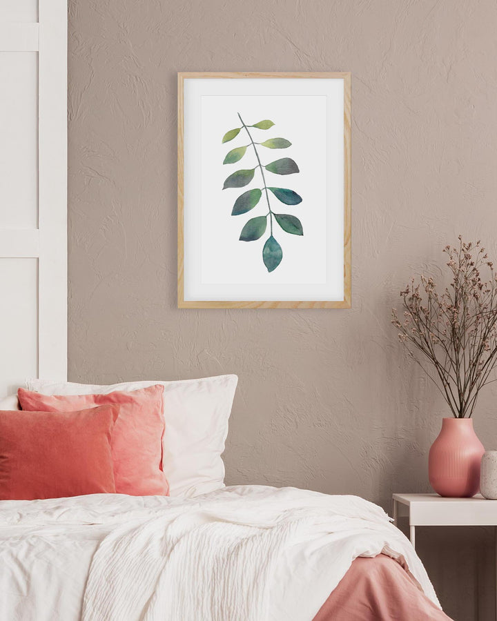 Dog Leaf Watercolour Art Print