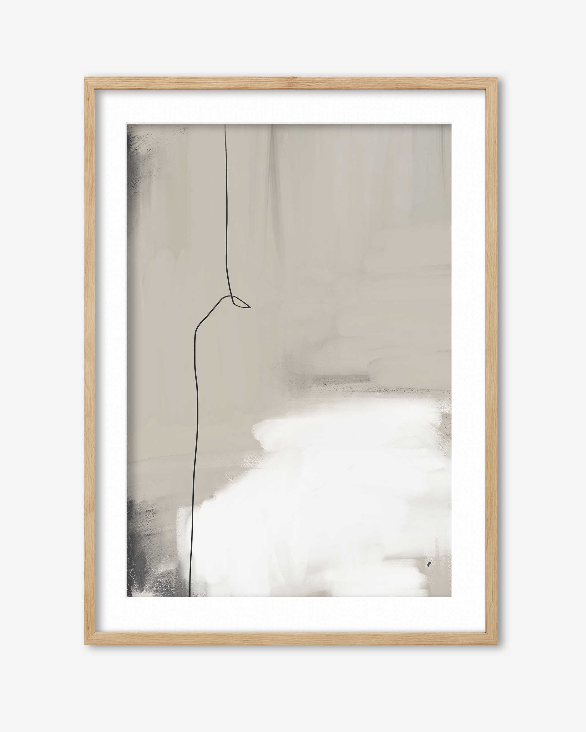 Beige Abstract Art Print