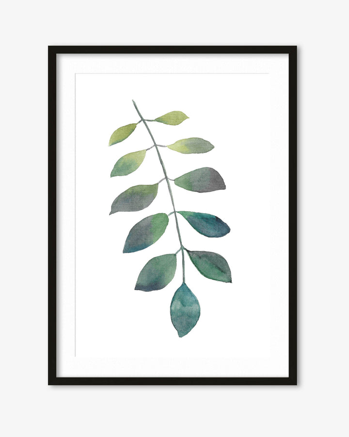 Dog Leaf Watercolour Art Print