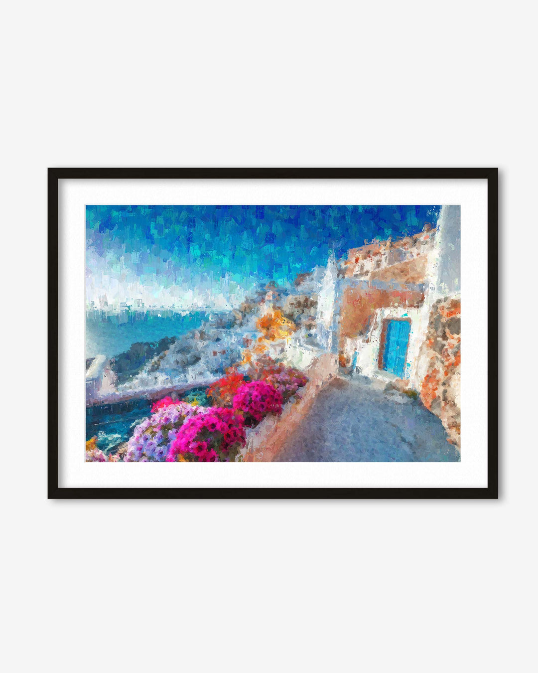 Santorini View Over The Bay Art Print