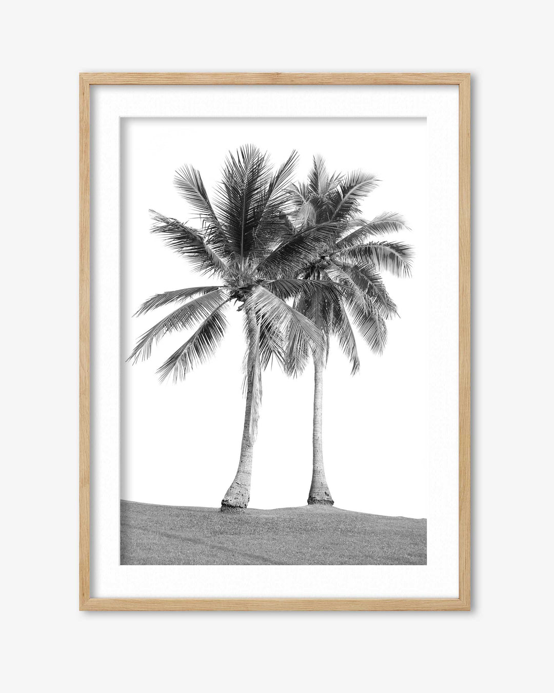 Monochrome Palms Wall Art Print
