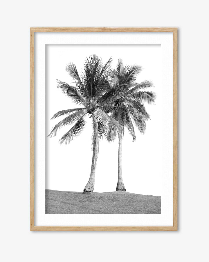 Monochrome Palms Wall Art Print