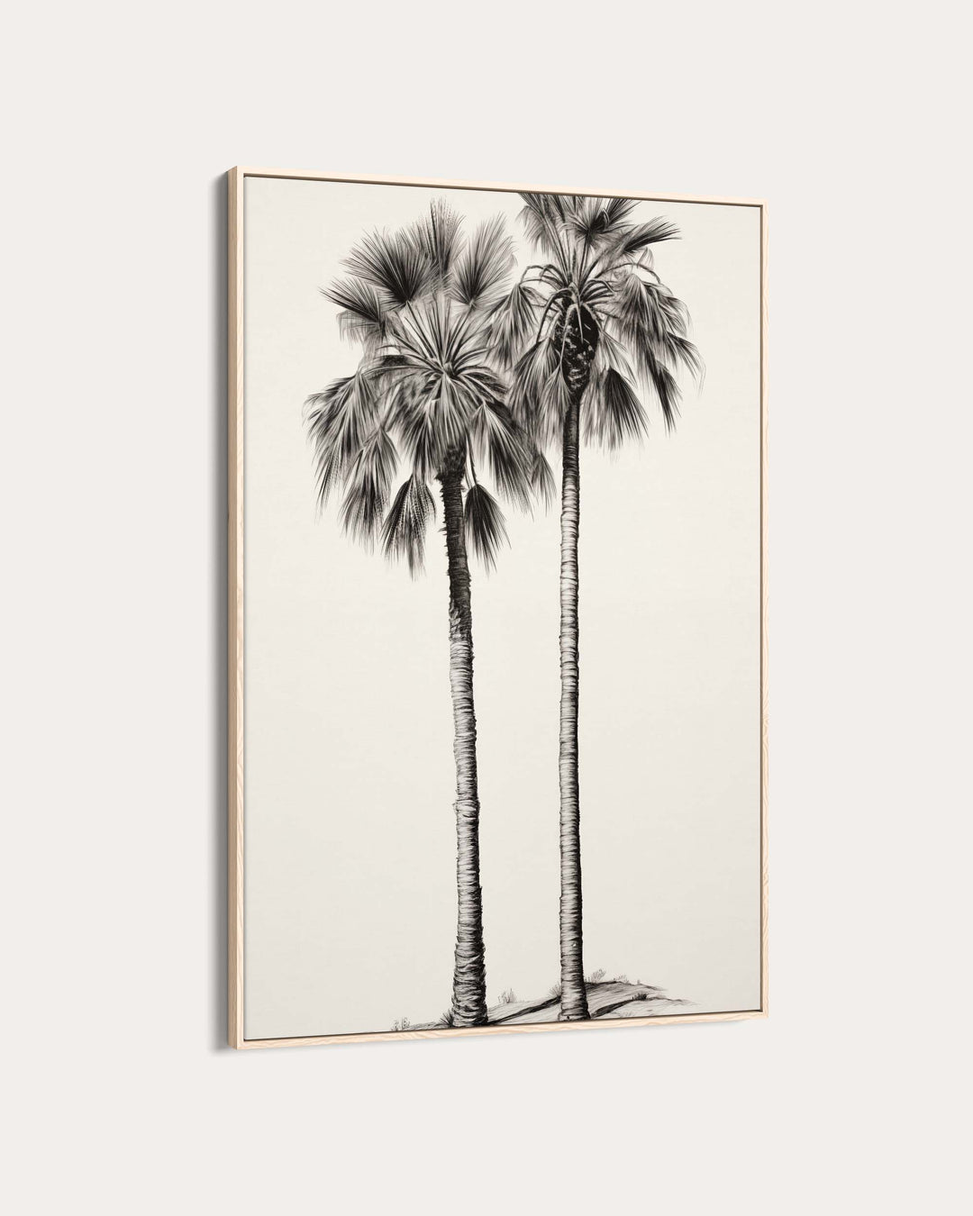 Monochrome Palms Wall Art Print