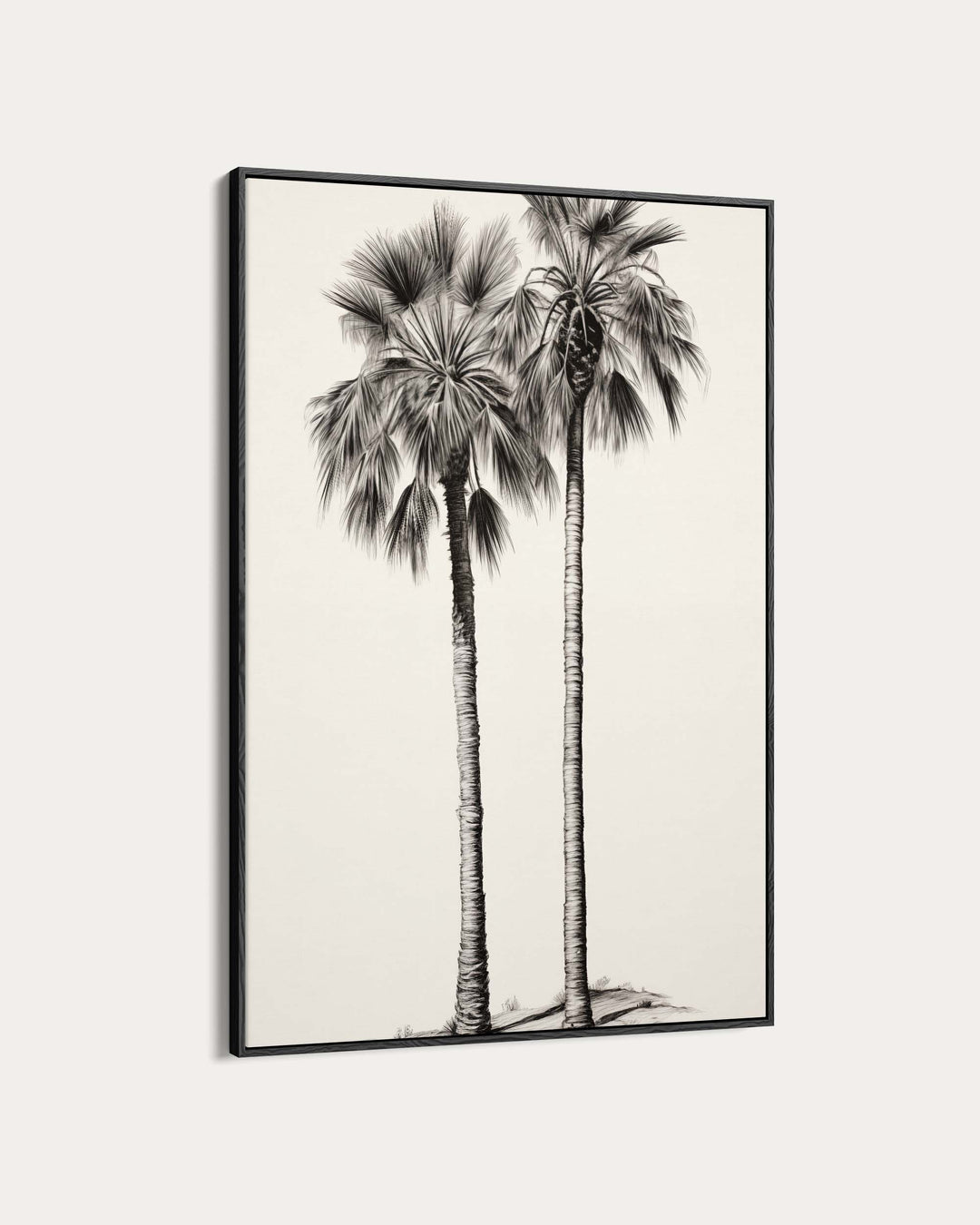 Monochrome Palms Wall Art Print