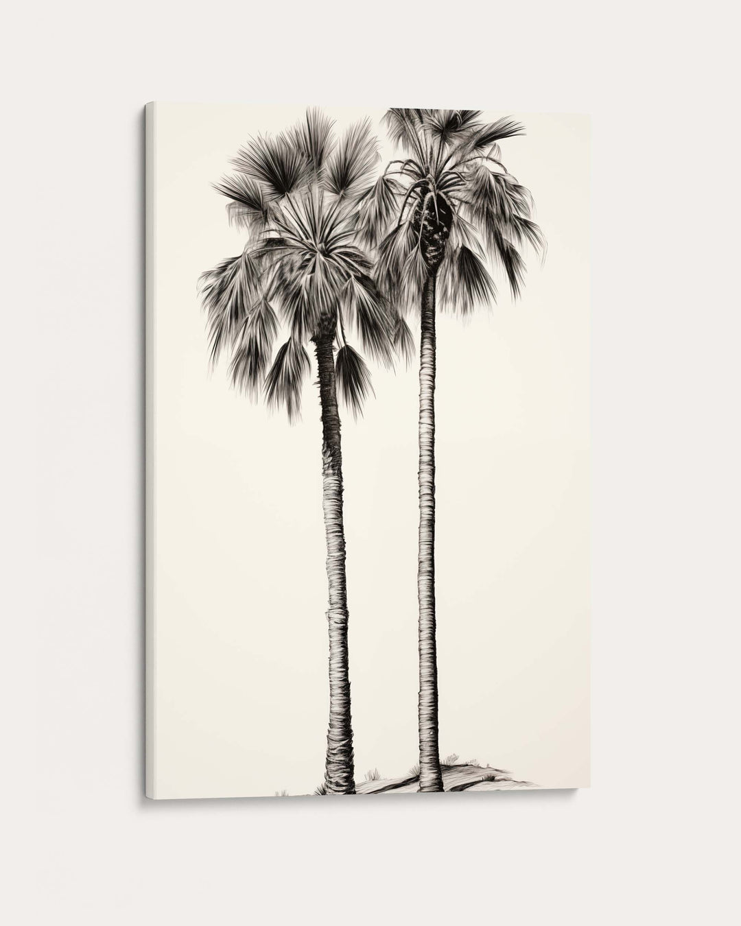 Monochrome Palms Wall Art Print