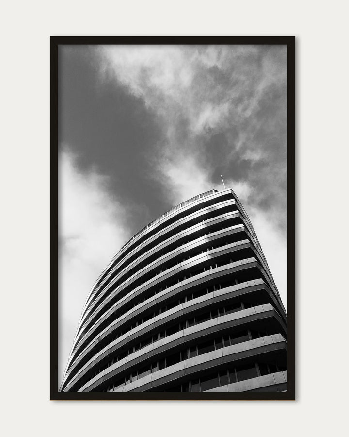Monochrome Curves Poster Art Print