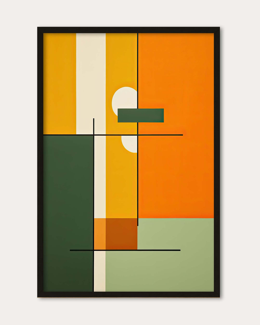 Retro Sage Abstract Art Print