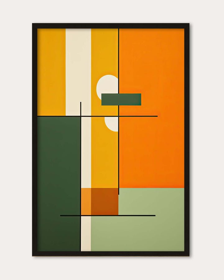 Retro Sage Abstract Art Print