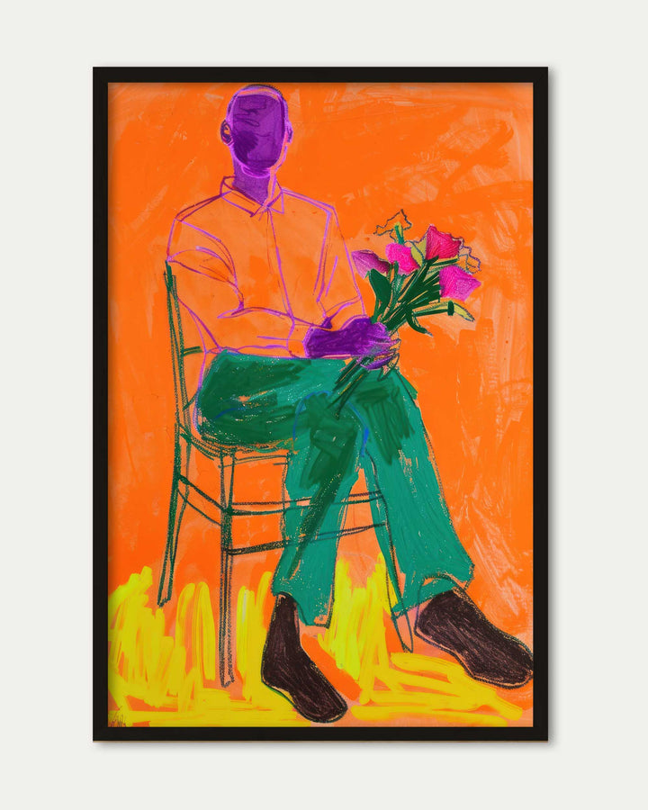 Holding Flowers Figure Study Wall Art